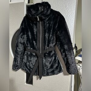 Amy Byer L(14)Girls winter coat .Faux Fur color Black